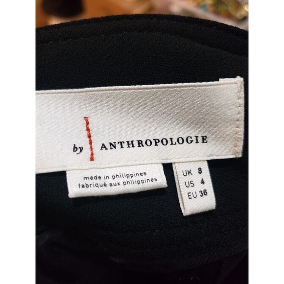 Anthropologie Women Black Polyester Frenchy High Waist Fake Button Shorts Size 4 - Picture 9 of 12
